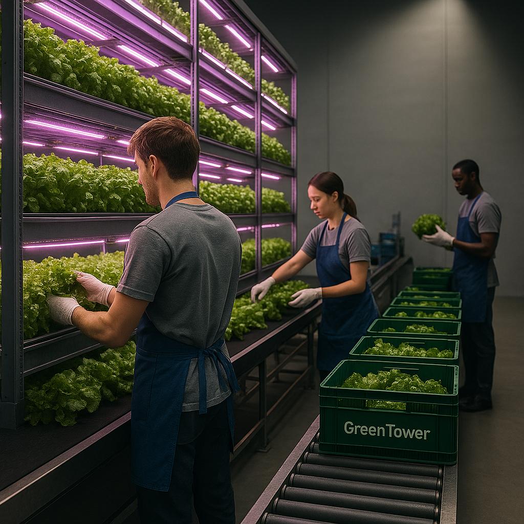 Ernte- und Verpackungsteam