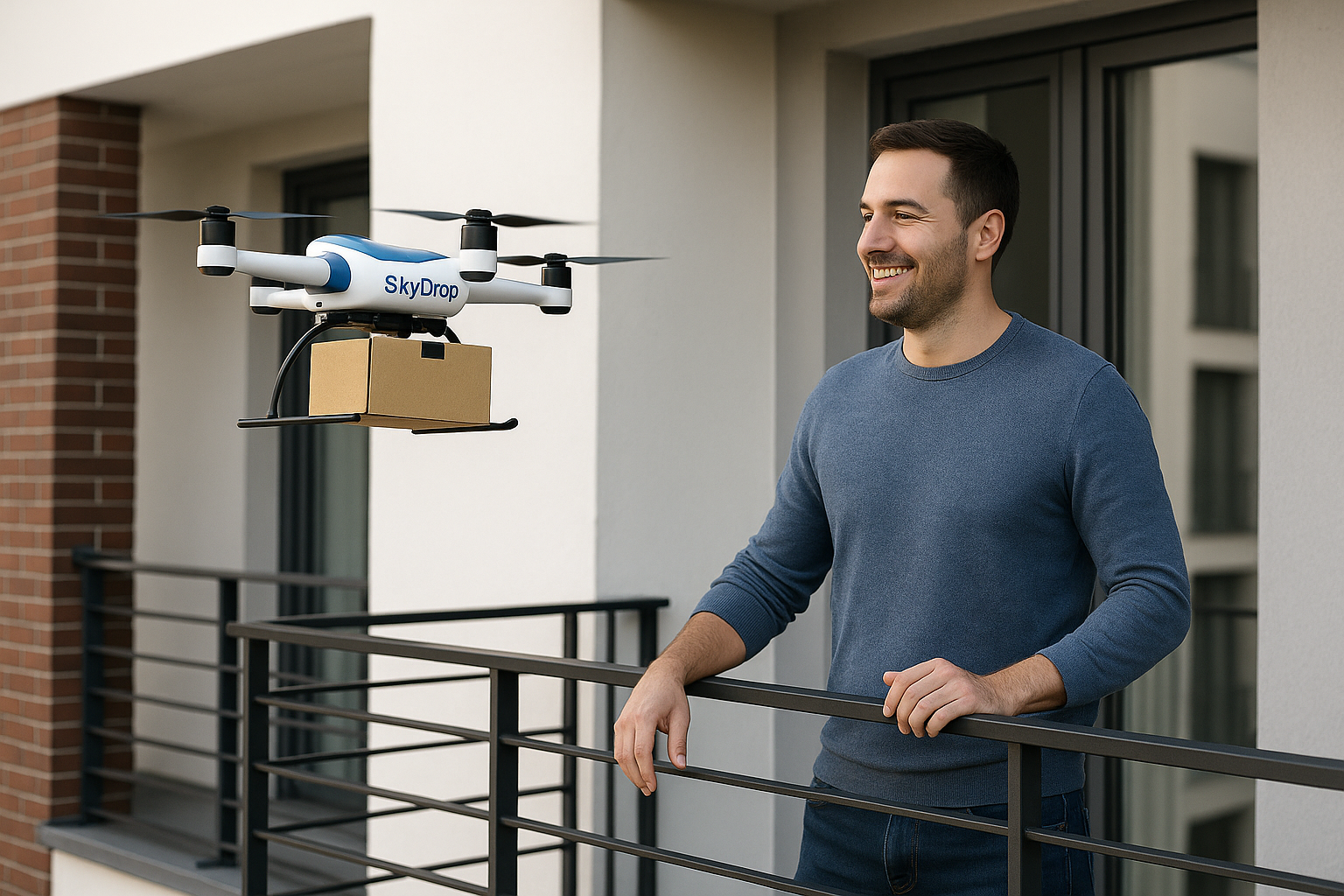 Paketempfang am Balkon